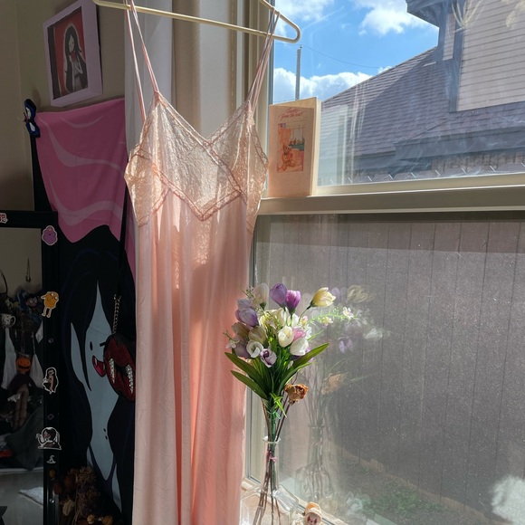 Vintage mauve pink sexy nightgown slip - Picture 15 of 17